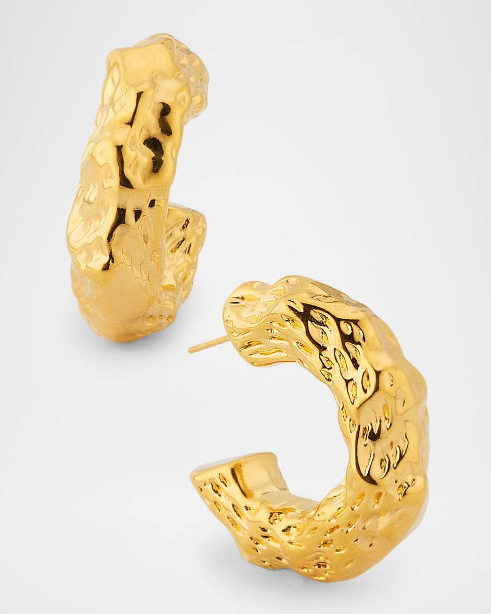 Thick Uneven Hoop Earrings